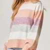 She She Boutique Color Block Stripe Sweater - Multi CLOTHING