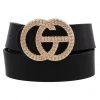 She She Boutique ACCESSORIES Twisted Chin Buckle Belt- Black, Brown OR Taupe