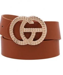 She She Boutique ACCESSORIES Twisted Chin Buckle Belt- Black, Brown OR Taupe
