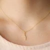 She She Boutique Audrey Lightning Bolt Necklace - Gold JEWELRY