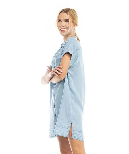 She She Boutique Button Down Dress - Light Blue 4 She She Boutique Button Down Dress - Light Blue