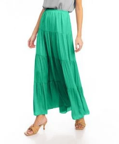 She She Boutique Tiered Maxi Skirt - Peridot CLOTHING