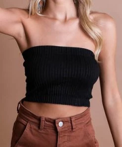 She She Boutique CLOTHING Accordian Classic Bandeau - Black