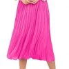 She She Boutique Pleated Midi Skirt - Hot Pink CLOTHING 1 She She Boutique Pleated Midi Skirt - Hot Pink CLOTHING