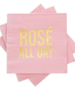 She She Boutique Rose All Day Cocktail Napkins - Pink GIFTS