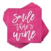 She She Boutique Beverage Napkins - Smile There's Wine