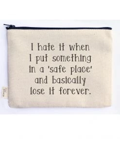She She Boutique Canvas Zipper Pouch - Safe Place GIFTS