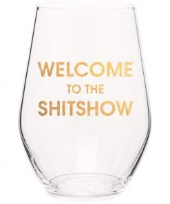 Chez Gagne 19 Oz. Stemless Wine Glass - Shit Show GIFTS