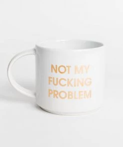 Chez Gagne 16 Oz. Stackable Ceramic Mug - Not My F'ing Problem