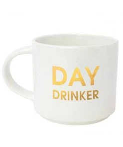 Chez Gagne 16 Oz. Stackable Ceramic Mug - Day Drinker GIFTS