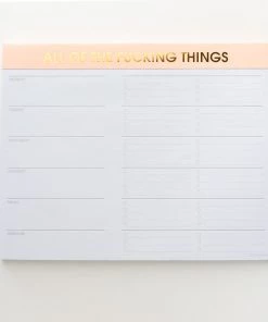 She She Boutique Weekly Planner Notepad - All Of The F'ing Things GIFTS