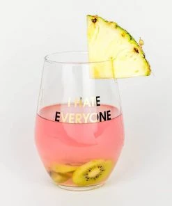 Chez Gagne Stemless Wine Glass - I Hate Everyone GIFTS