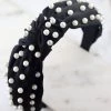She She Boutique Pearl Headband - Black OR Navy ACCESSORIES