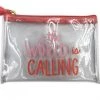 She She Boutique Clear Zipper Pouch - The World Is Calling GIFTS