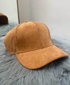 She She Boutique Corduroy Baseball Hat - Tan