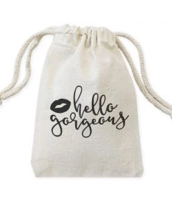 She She Boutique GIFTS Canvas Drawstring Pouch - Hello Gorgeous