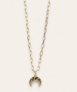 She She Boutique Undone Gold Necklace - Flat Curb, Rope, Crescent, Evil Eye, Flower, Heart, Medallion, Star Medallion OR Star Tag JEWELRY