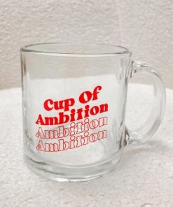 She She Boutique Cup Of Ambition Mug - Clear/Red