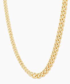 Gorjana Lou Link Asymmetrical Necklace - Gold JEWELRY