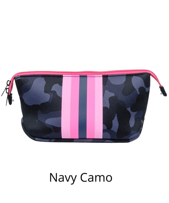 She She Boutique Neoprene Everyday Cosmetic Bag - Navy Camo 3 She She Boutique Neoprene Everyday Cosmetic Bag - Navy Camo