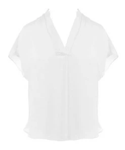 She She Boutique V-Neck Blouse - Hot Pink OR Off White CLOTHING