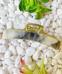 She She Boutique Classic Metal Hair Claw - Gray ACCESSORIES