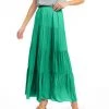 She She Boutique Tiered Maxi Skirt - Peridot CLOTHING