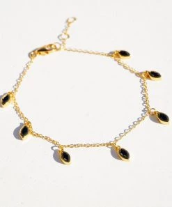 She She Boutique Josephine Bracelet - Gold/Black JEWELRY