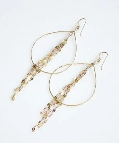 She She Boutique Manhattan Chain Hoop Earrings - Gold JEWELRY