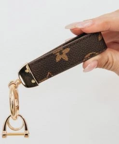 She She Boutique ACCESSORIES Luxe Keychain - Dark Brown
