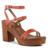 She She Boutique Seychelles Double Dip Sandal - Orange SHOES