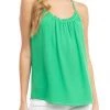 She She Boutique Shirring Neck Tank - Black, Green OR Hot Pink CLOTHING