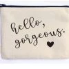 She She Boutique Canvas Zipper Pouch - Hello Gorgeous