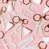 She She Boutique Tasseled Initial Keychain - White/Gold ACCESSORIES