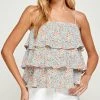 She She Boutique Tiered Ruffle Cami - Multi CLOTHING