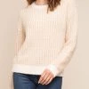 She She Boutique Eminence Sweater - Ivory/Camel CLOTHING