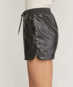 She She Boutique Faux Leather Shorts - Black CLOTHING 8 She She Boutique Faux Leather Shorts - Black CLOTHING