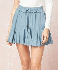 She She Boutique CLOTHING Godet Skirt- Black OR Dark Blue