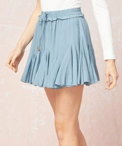 She She Boutique CLOTHING Godet Skirt- Black OR Dark Blue