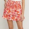 She She Boutique Tiered Mini Skirt - Magenta OR Blue