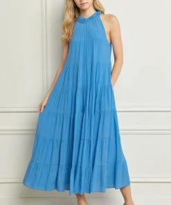 She She Boutique CLOTHING Sleeveless Tiered Dress - Cobalt Blue