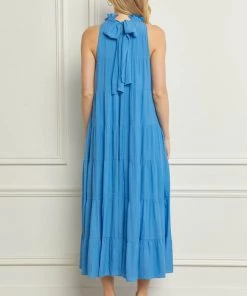 She She Boutique CLOTHING Sleeveless Tiered Dress - Cobalt Blue