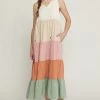 She She Boutique CLOTHING Colorblock Maxi Dress - Cream Combo 1 She She Boutique CLOTHING Colorblock Maxi Dress - Cream Combo