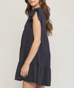 She She Boutique Tiered Dress- Hunter Green, Black OR Clay 20 She She Boutique Tiered Dress- Hunter Green, Black OR Clay