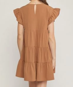 She She Boutique Tiered Dress- Hunter Green, Black OR Clay 17 She She Boutique Tiered Dress- Hunter Green, Black OR Clay