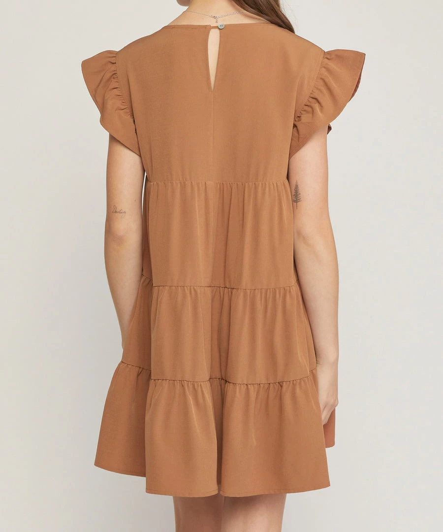 She She Boutique Tiered Dress- Hunter Green, Black OR Clay 8 She She Boutique Tiered Dress- Hunter Green, Black OR Clay