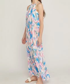 She She Boutique Halter Maxi Dress - White CLOTHING