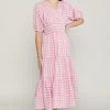 She She Boutique CLOTHING Gingham Dress - Pink 2 She She Boutique CLOTHING Gingham Dress - Pink