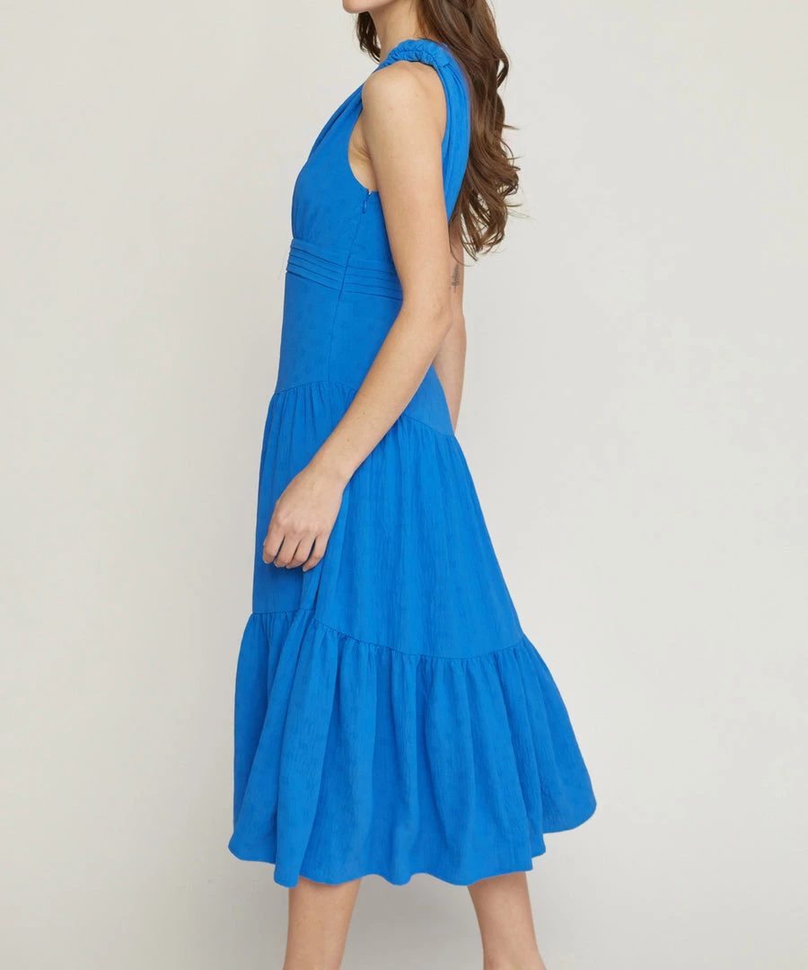 She She Boutique CLOTHING One Shoulder Dress - Cobalt Blue 4 She She Boutique CLOTHING One Shoulder Dress - Cobalt Blue
