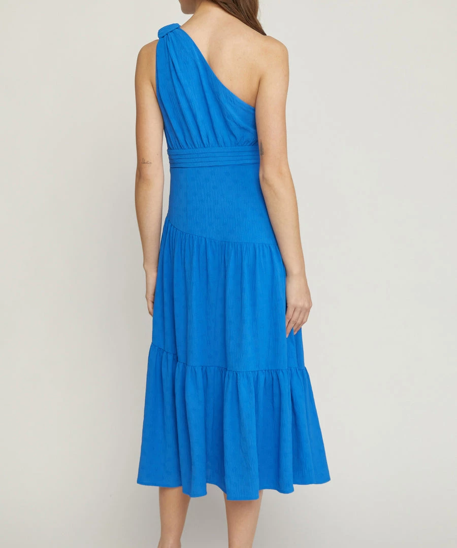 She She Boutique CLOTHING One Shoulder Dress - Cobalt Blue 5 She She Boutique CLOTHING One Shoulder Dress - Cobalt Blue